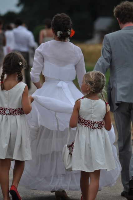 robe blanches demoiselles d'honneur